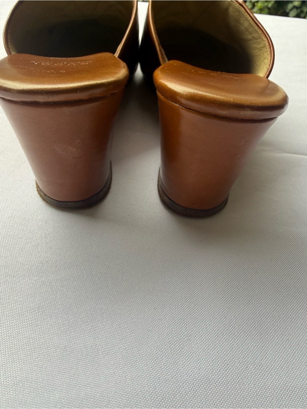 Rare Vintage 1970’s Gucci Brown Leather & Cream Canvas Horsebit Mule - Picture 9 of 9